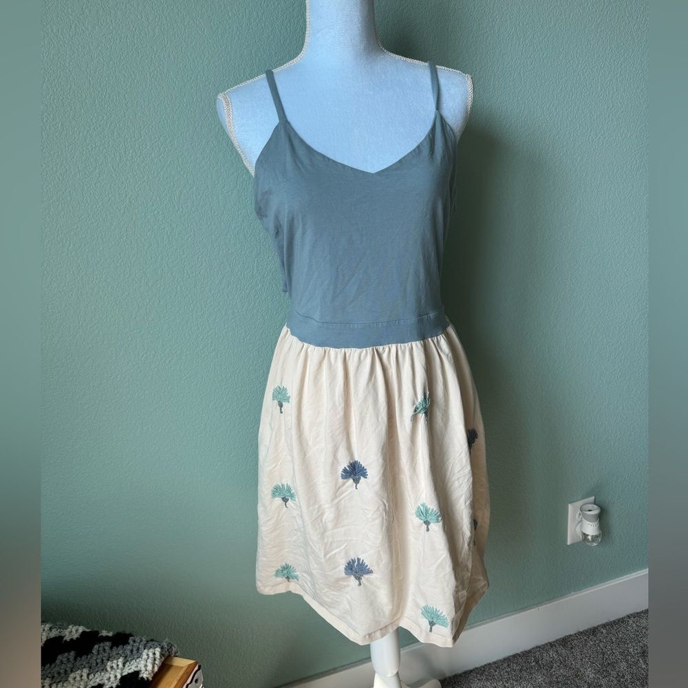 Synergy Organic Clothing Blue and Cream Dress